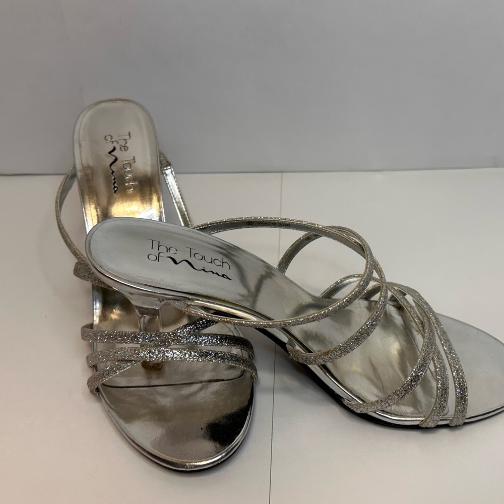 Nina silver and clear shoes
